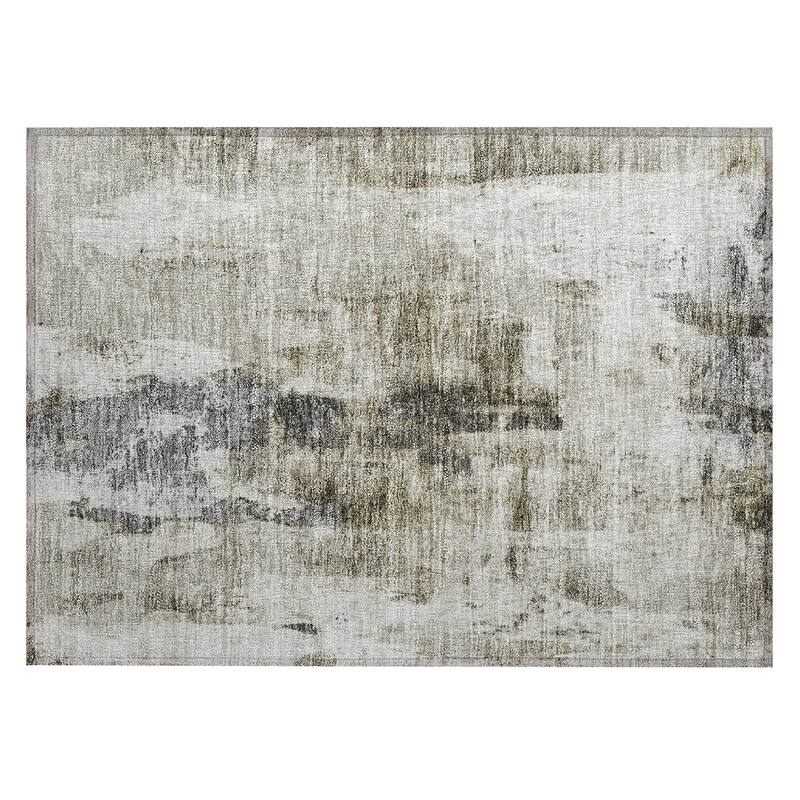 Machine Washable Indoor/ Outdoor Contemporary Chantille Rug