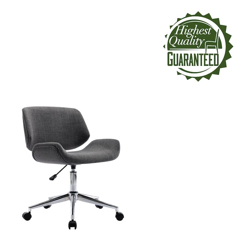 Porthos Home Orli Faux Leather or Fabric Mid-Century Office Chair