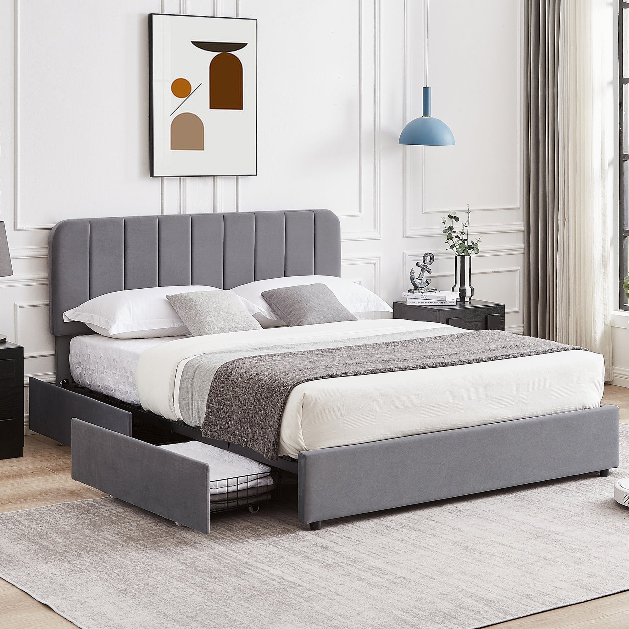 Soledad upholstered 2025 storage bed