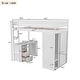 preview thumbnail 24 of 34, Elegant Wood Twin Size Loft Bed with Wardrobes and 2-Drawer Desk with Cabinet, Sturdy Construction & Safety Guaranteed, Gray