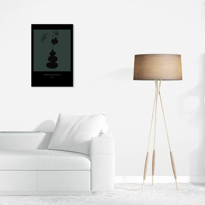 Wynwood Studio Canvas Floral and Botanical Number 65 Organic Plant Brown and Tan Modern & Contemporary Wall Art Canvas Print - 24 x 16