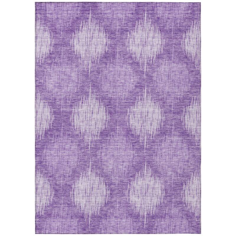 HomeRoots Ikat Transitional Rectangle Outdoor Rug