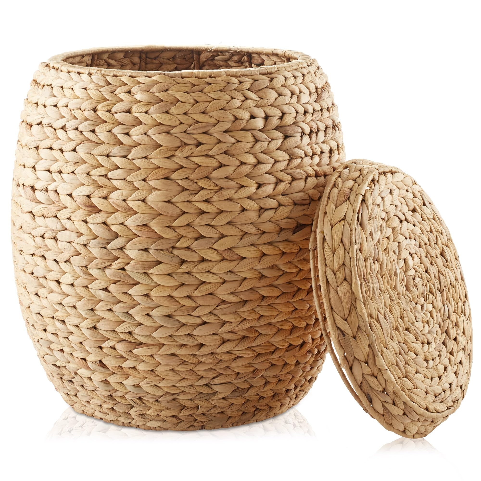 Blanket basket with lid sale