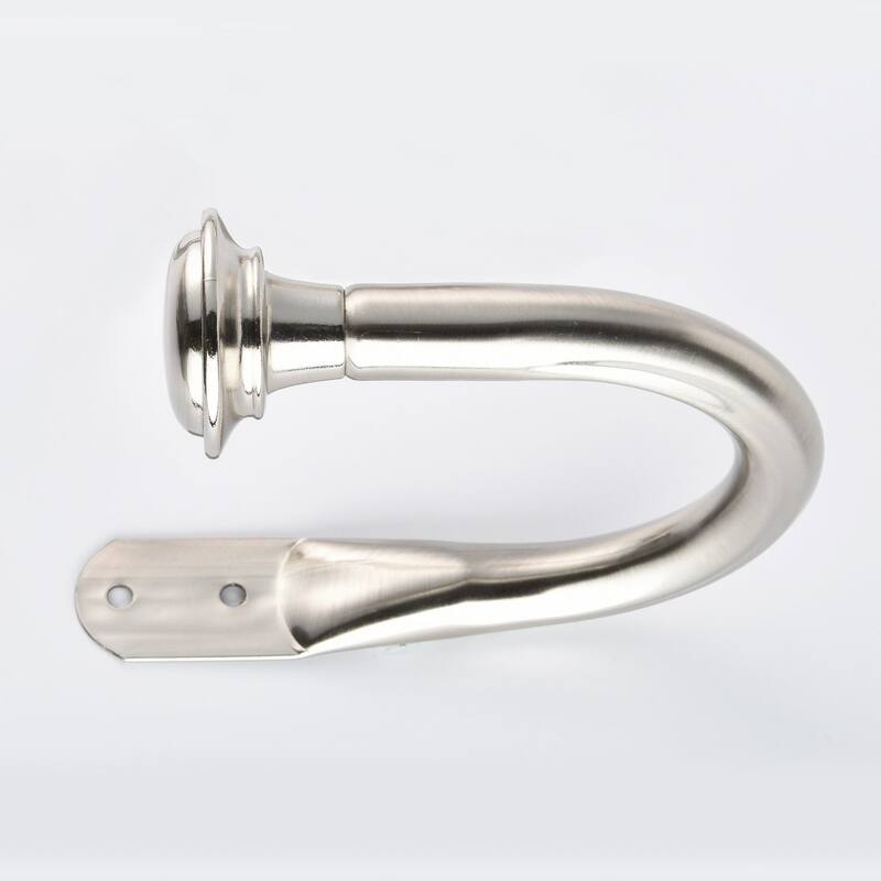 Lumi 5/8 in. Dia. Curtain Holdback (4-Pack) - Brushed Nickel
