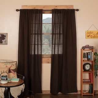 VHC Brands Burlap Natural Curtain Tan Panel Set 84x40 VHC Brands Burlap Natural Curtain Tan Panel Set 84x40