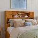 preview thumbnail 1 of 6, Denver Wood Bookcase Headboard Light Toffee - Full
