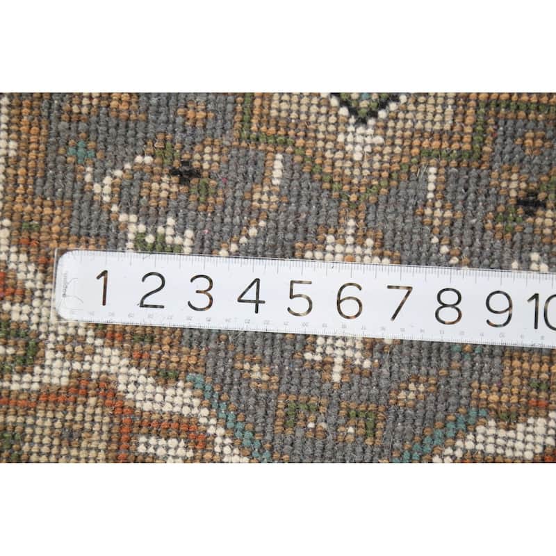 Grey Heriz-Serapi Indian Accent Rug Hand-Knotted Wool Carpet - 2'0"x 3'0"