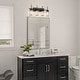 preview thumbnail 26 of 103, Modern Black 1/2/3/4/5-Light Bathroom Crystal Vanity Light Wall Sconces