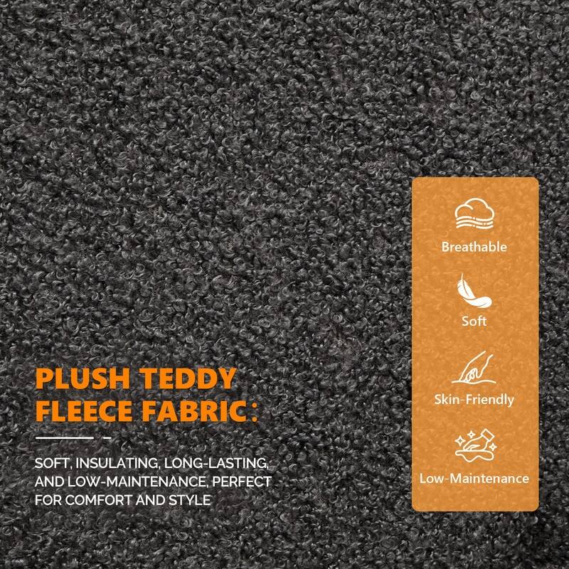 Teddy Fleece Armless Sleeper Chair Sofa Bed Space-Saving Pull-Out Chair Bed For Small Spaces