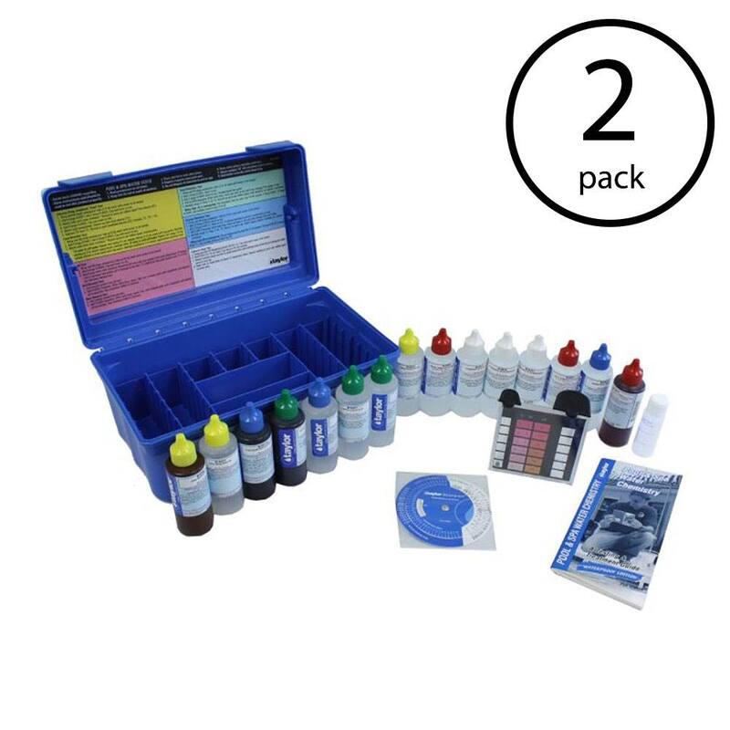 Taylor Deluxe Complete High Swimming Pool Spa Multiple Test Kit w/ Case (2 Pack) - 60 ml (2 ounce)