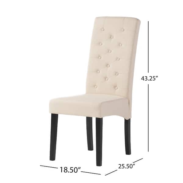 Tall-back Natural Fabric Dining Chair (Set of 2) by Christopher Knight Home