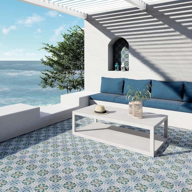 The Tile Life Summertime 8x8 Matte Porcelain Floor & Wall Tile - Blue - 8 x 8 Sample