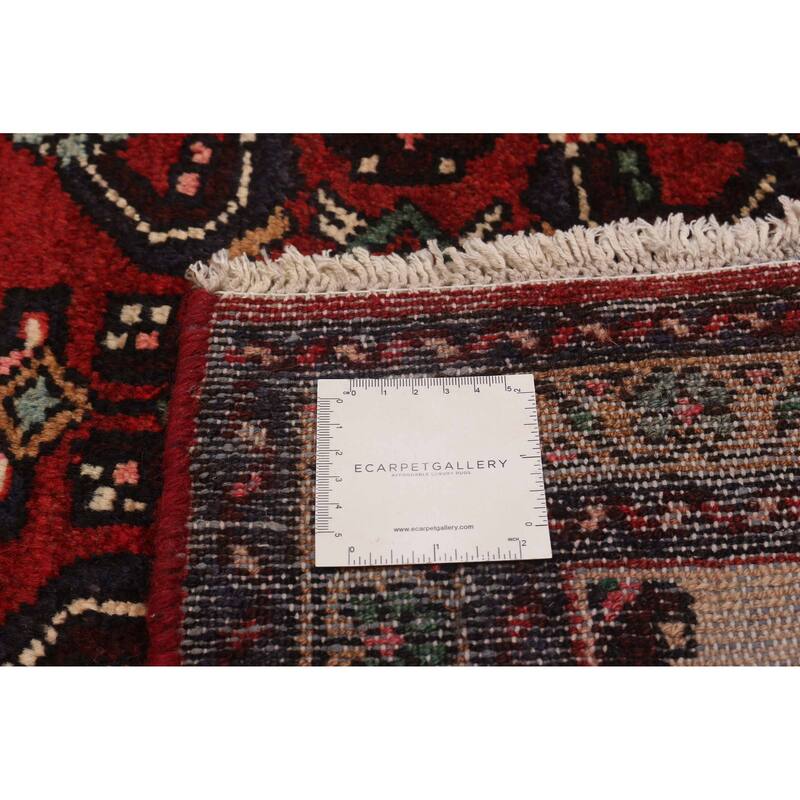 ECARPETGALLERY Hand-knotted Andelz Red Wool Rug - 3'5 x 10'8