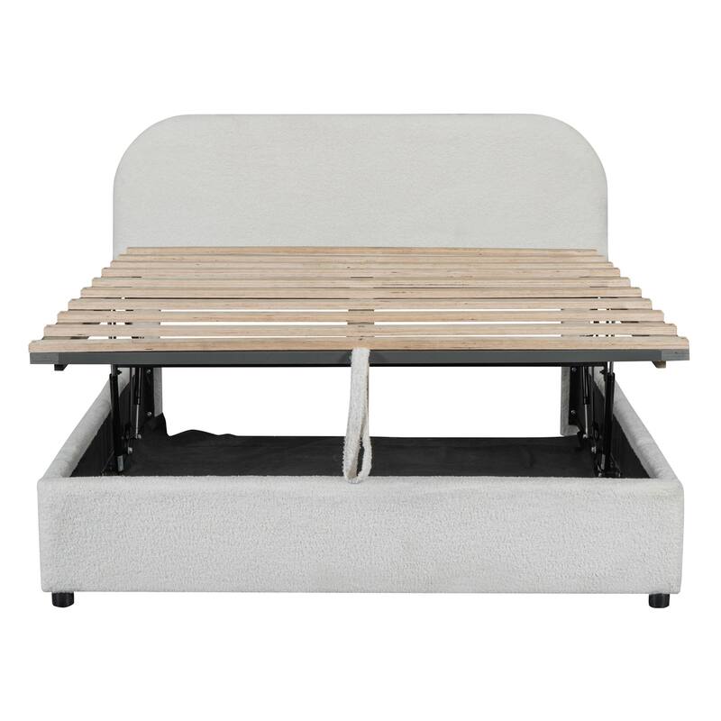 Platform Bed with Hydraulic Storage System