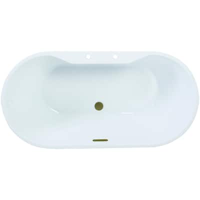 Kingston Brass VT7DE633023C42 Aqua Eden 63" Free Standing Acrylic