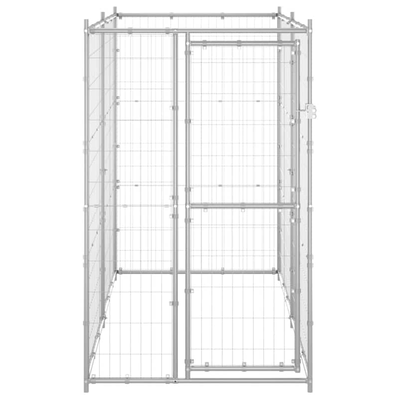 vidaXL Outdoor Dog Pen Pet Crate Kennel Cage Playpen House for Yard Steel