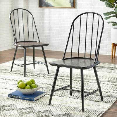 Simple Living Milo Mixed Media Dining Chairs (Set of 2)
