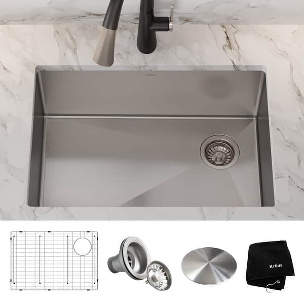 Kraus Standart Pro Stainless Steel 27 Inch Undermount Kitchen Sink Overstock 23561282