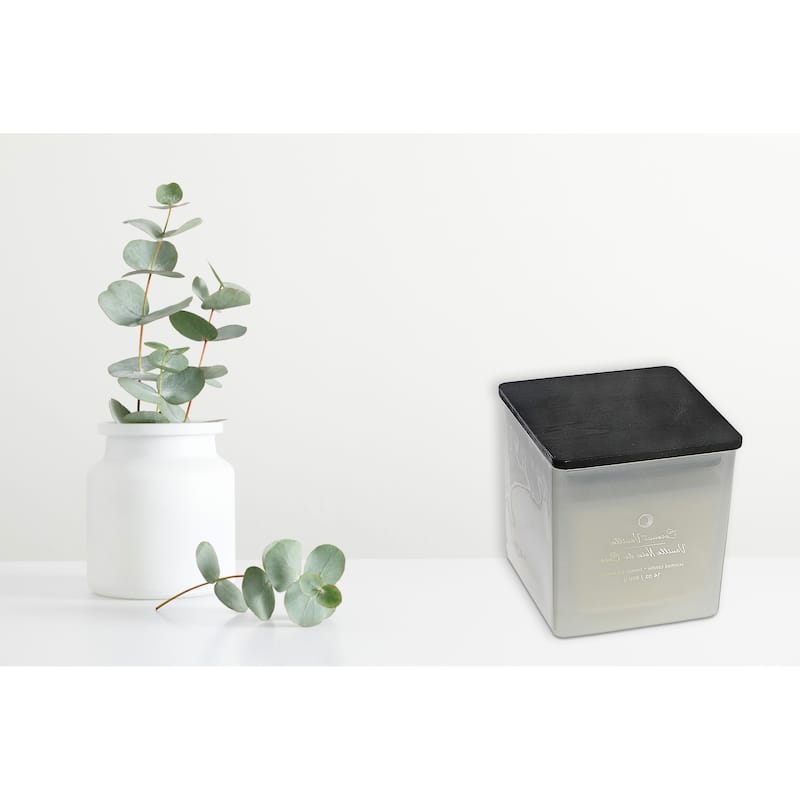 14Oz High Gloss 2 Wick Square Candle Coconut Vanilla