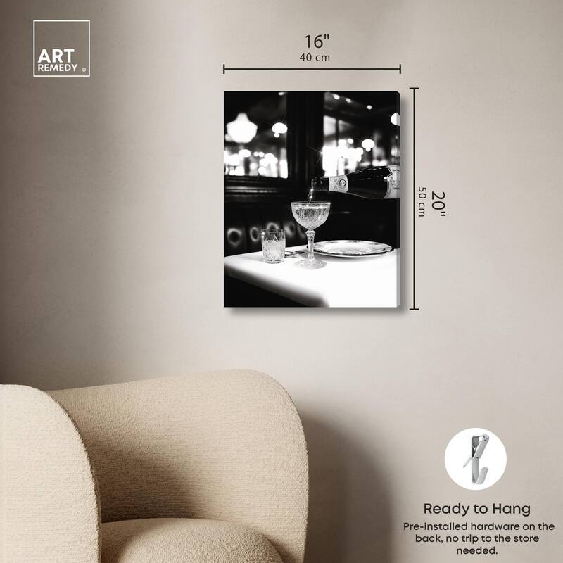 Sparkling in Monochrome II Canvas by Art Remedy, Gallery Wrapped