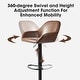 preview thumbnail 13 of 51, Glitzhome Set of 3 Mid-Century Modern Adjustable Swivel Bar Stools - Set of 3