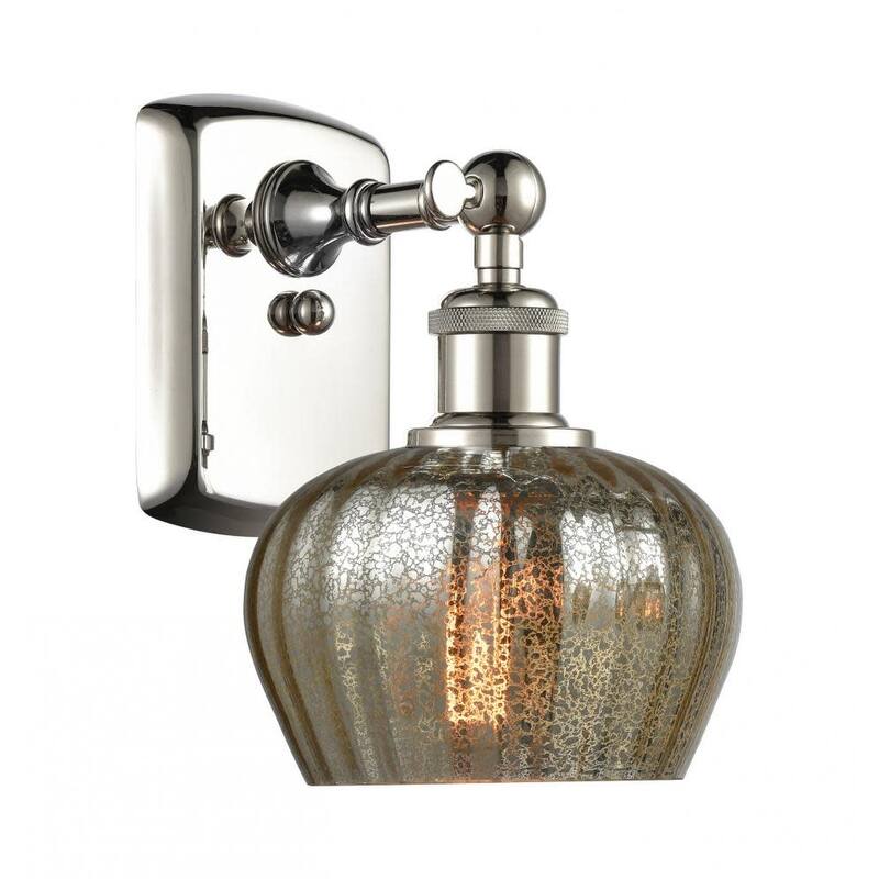 Innovations Lighting Fenton 11" Tall Bathroom Sconce - Polished Nickel / Mercury