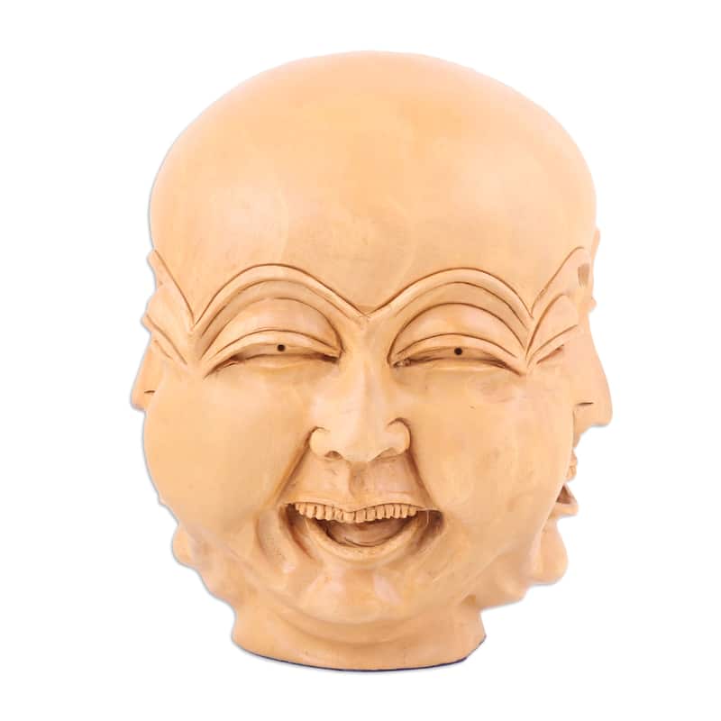 Novica Handmade Joyful Facets Wood Sculpture