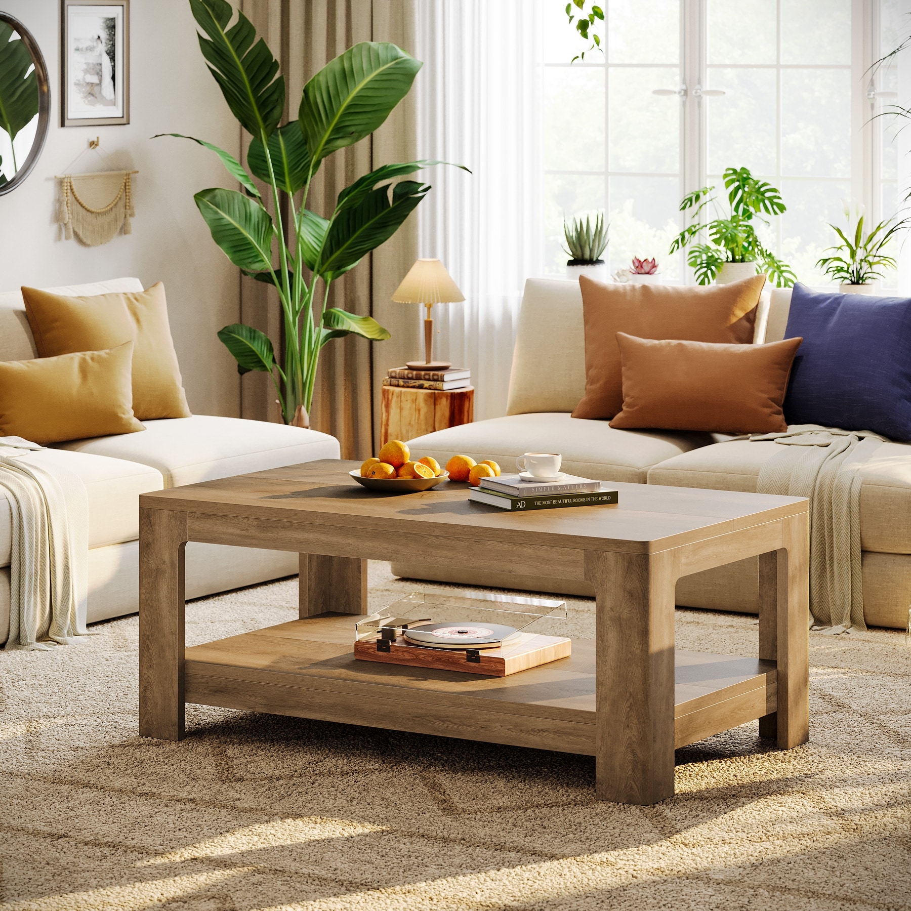 2-Tier Coffee Table for Living Room - Overstock - 43948560