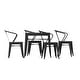 preview thumbnail 10 of 10, All-Weather Resin Top Square Table & 4 Metal Chairs with Poly Resin Seats - 31.5"W x 31.75"D x 28.25"H