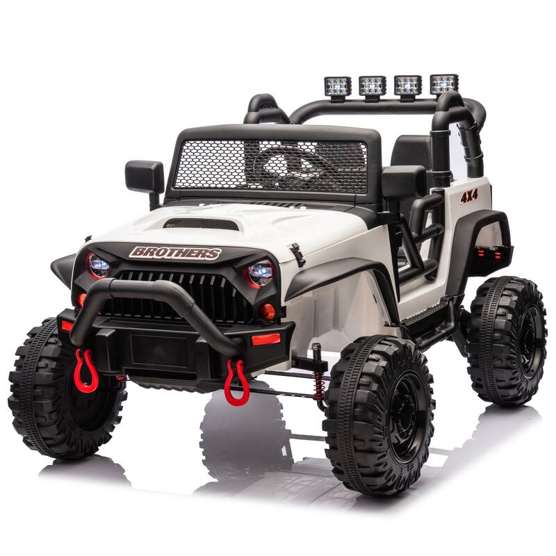 Kids Electric Ride-On Car 24V 400W with Parents Control, 3 Speed Settings, Bluetooth, USB, Music, LED Searchlights