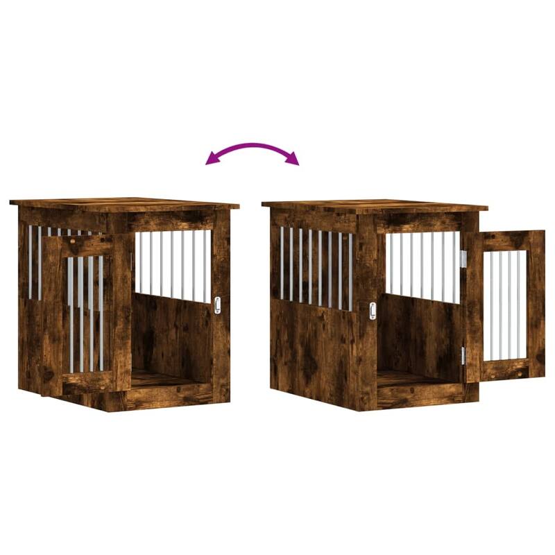vidaXL Dog Crate with Door Doghouse Puppy Kennel Peg Cage Engineered Wood