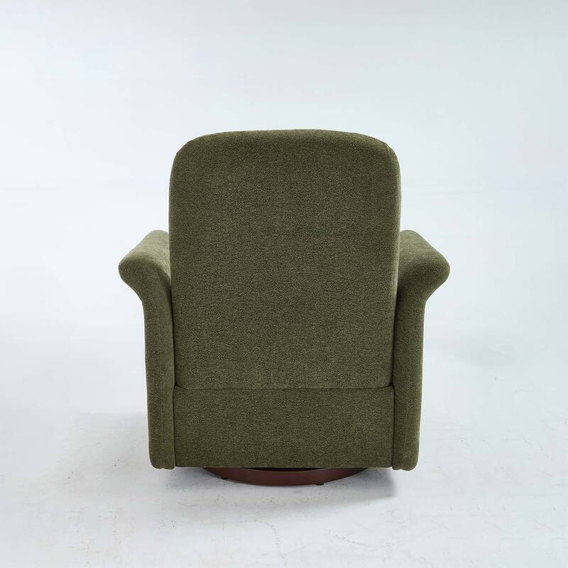 Swivel Accent Chair with Wood Base for Comfortable Reading and Living Room Elegance