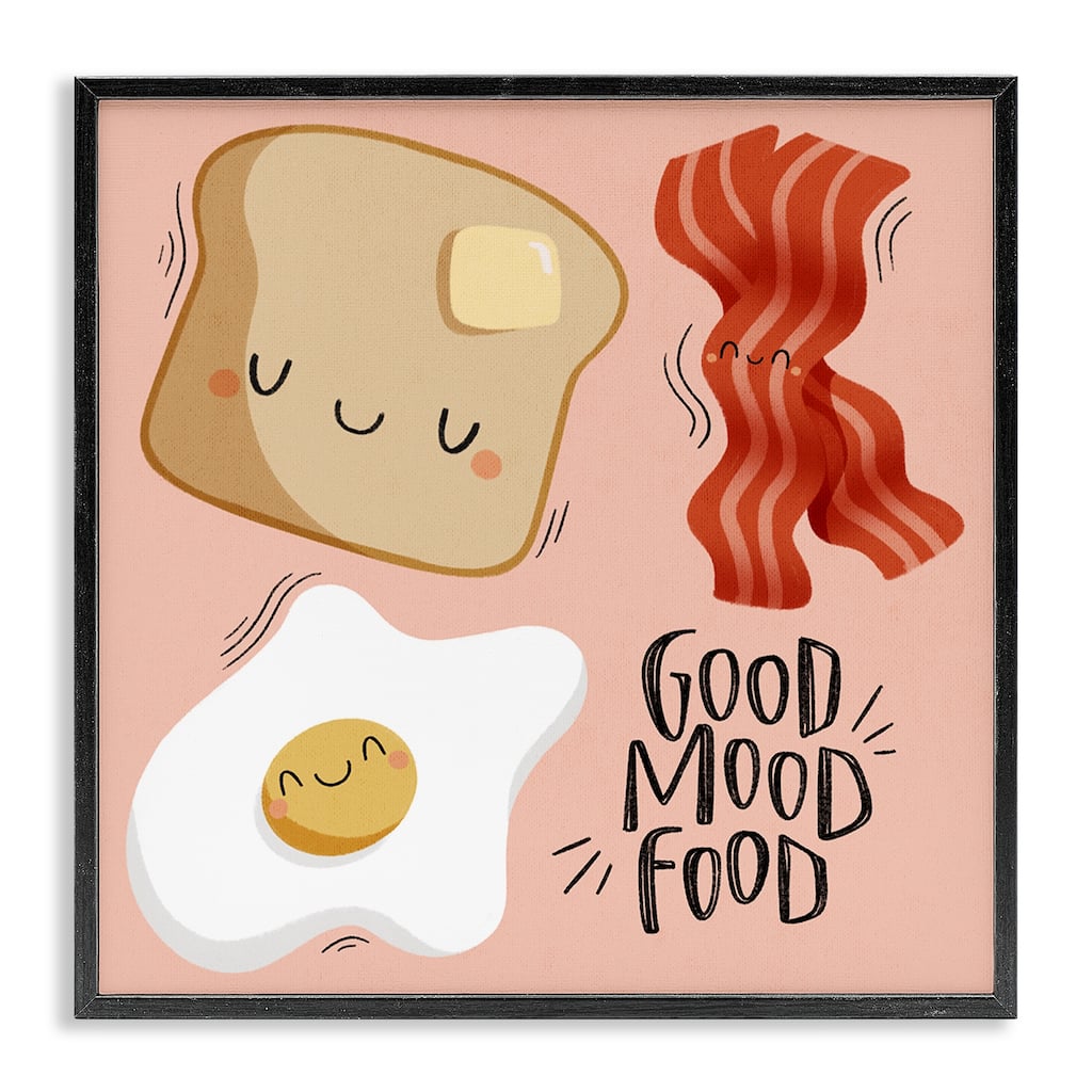 Stupell Good Mood Food Breakfast Framed Giclee Art Design By Sarah Hickman