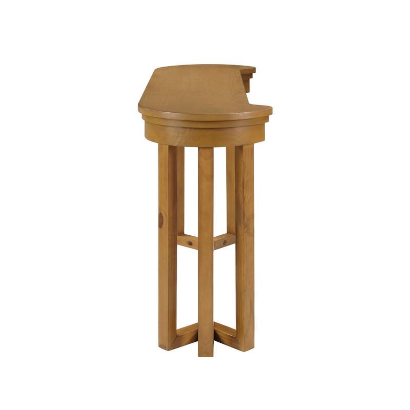 4-Piece Counter Height Dining Set, Solid Wood Kitchen Table with 3 Padded Stools