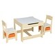 preview thumbnail 6 of 12, 3 Piece Multi-Functional Children's Wooden Table and Chair Set with Two Storage Bags - (24.21 x 24.21 x 18.90)" (L x W x H).