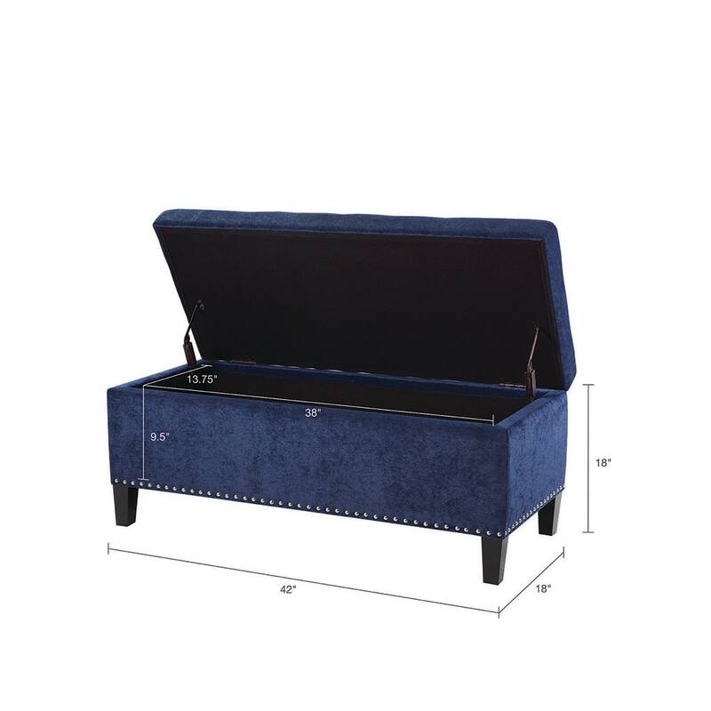 Mid-Century Modern Upholstered Storage Bench with Tufted Top for Stylish & Functional Storage