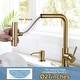 preview thumbnail 35 of 79, WOWOW Single Handle Waterfall Pull Down Sprayer Kitchen Faucet