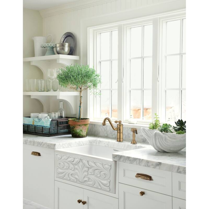 Whitehaus 30" Single Basin Fireclay Farmhouse Kitchen Sink with