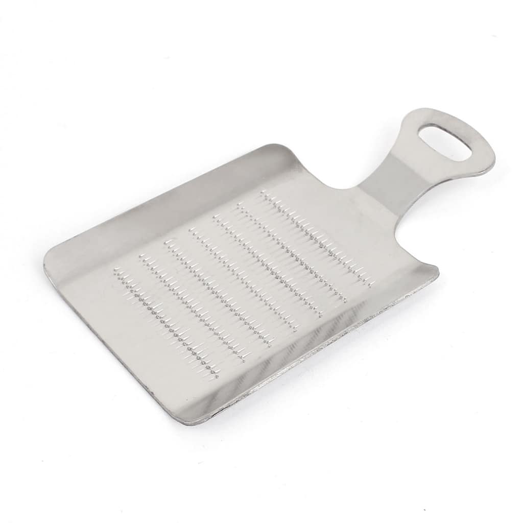 2 Pcs Metal Ginger Garlic Wasabi Grater Shredder Grinder Kitchenware - Silver - 4.3" x 2.8" x (L*W)