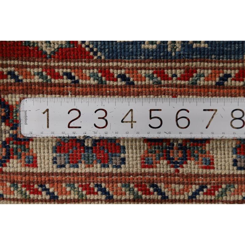 Blue Kazak Accent Rug Handmade Oriental Wool Carpet - 2'1" x 3'0"