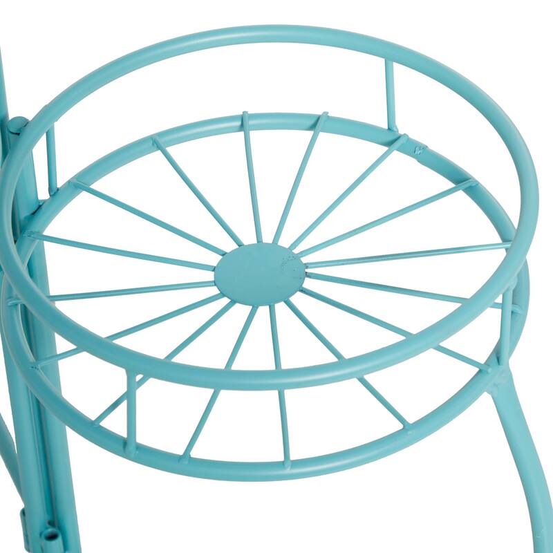3 Round Shelves Metal Modern Plantstand 22 x 18 x 19 - 18 x 19 x 22