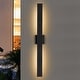 preview thumbnail 24 of 29, C Cattleya 2-Light Matte Black Aluminum LED Outdoor Wall Sconce 40-inch