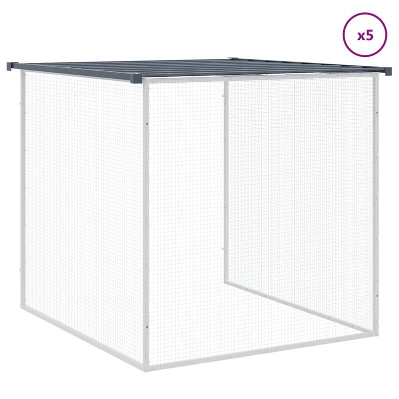 vidaXL Chicken Cage with Roof Metal Chicken Run Animal House Galvanized Steel