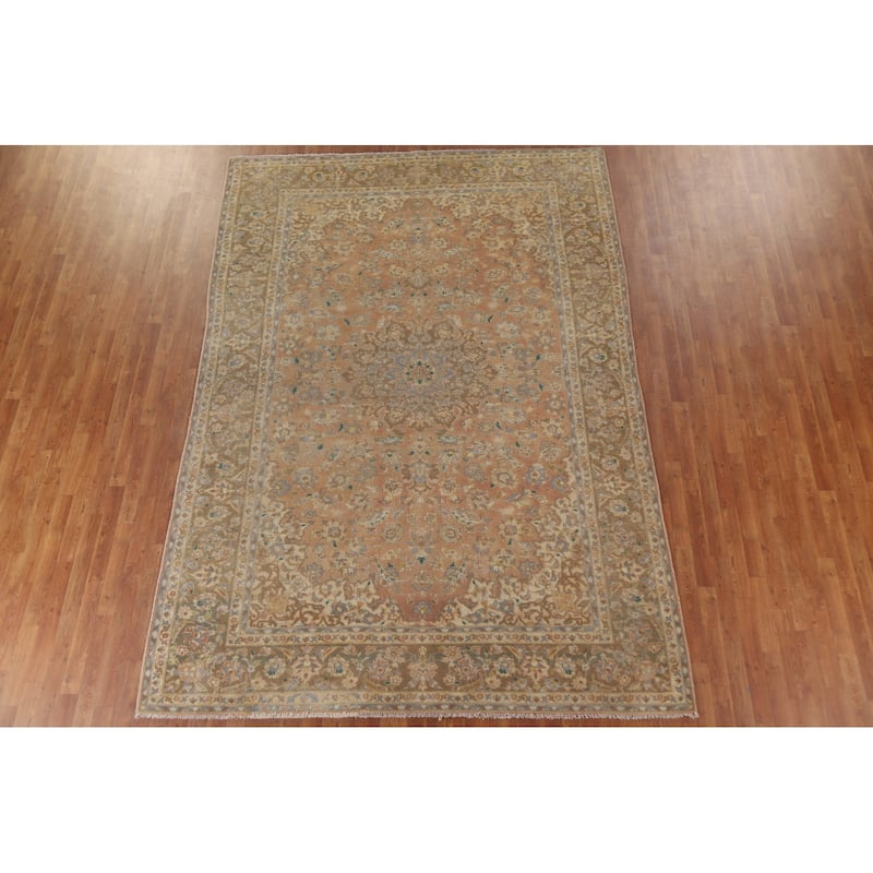 Traditional Vintage Persian Area Rug Handmade Wool Carpet 7'9" x 11'3