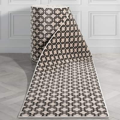 Custom Size Runner Baldwin Levi Glam Modern Geometric Stair Rug