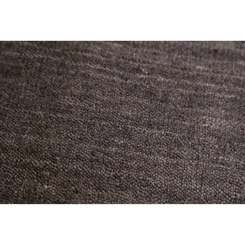 Hand Knotted Oriental 100% Wool Carpet Tribal Tribal Greys & Charcoal Gabbeh Area Rug - 9' 8'' X 7' 11''
