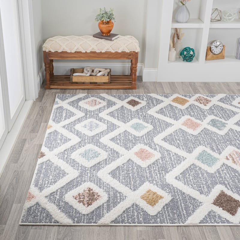 JONATHAN Y Pia Tropical Leaves Area Rug