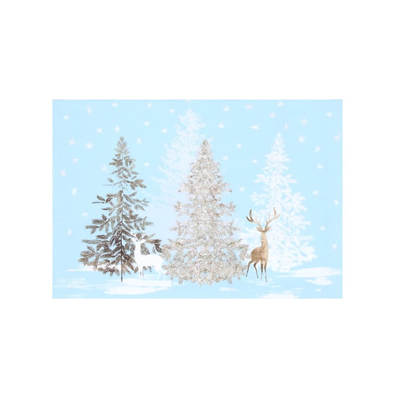 Laural Home Winter Wonderland Placemat Set of 4 - 13" x 19"