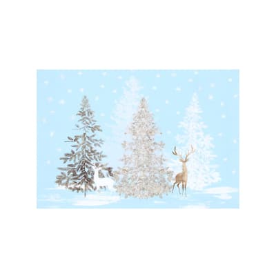 Laural Home Winter Wonderland Placemat Set of 4 - 13" x 19"