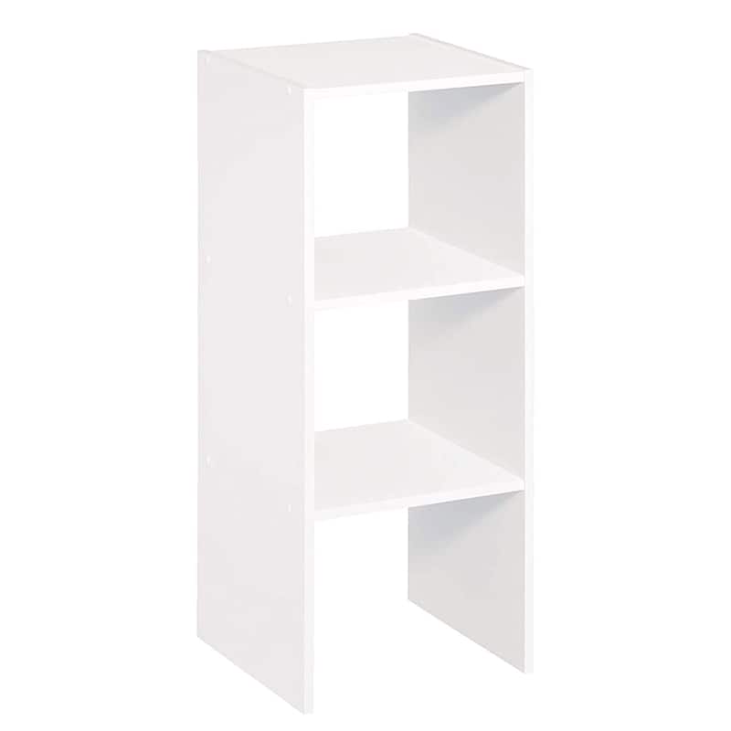 ClosetMaid Decorative Home Stackable 2-Cube Organizer Storage, White (3 Pack) - (L x W x H): 11.7 x 12.1 x 31.5 inches